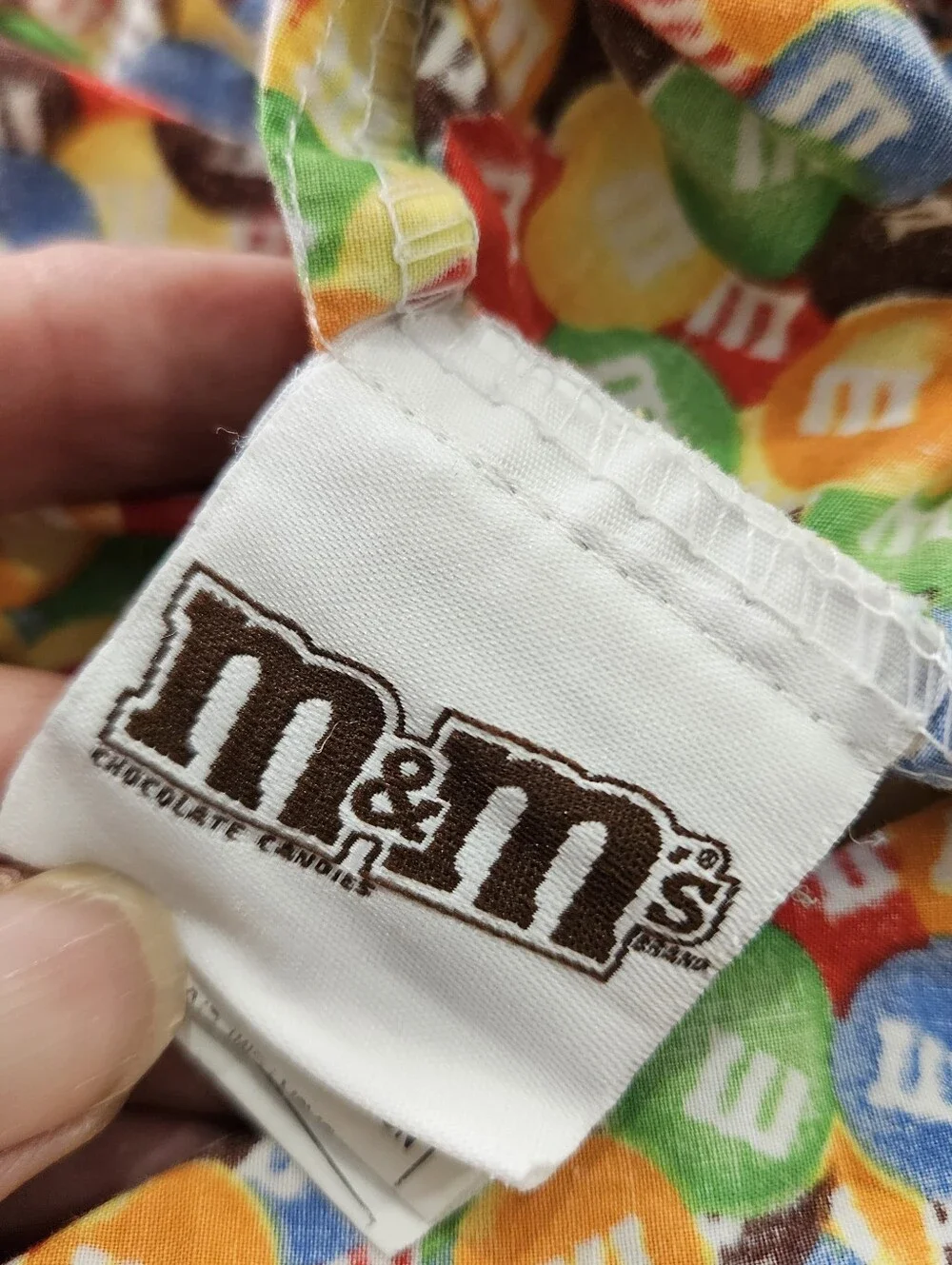 VTG m&m's Chocolate Candy Size Bright Colors FULL Fitted Sheet 100% Cotton 2007